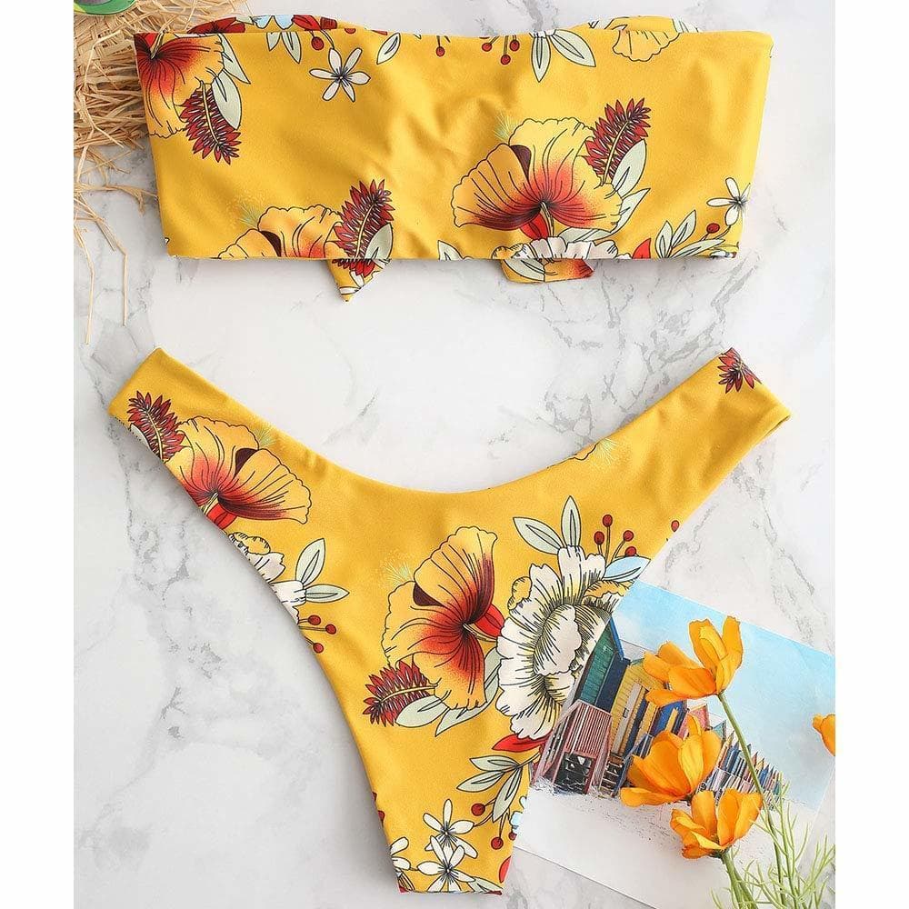 Moda UMIPUBO Traje de Baño Mujer Bikini Bandeau Bañadores Palabra de Honor con