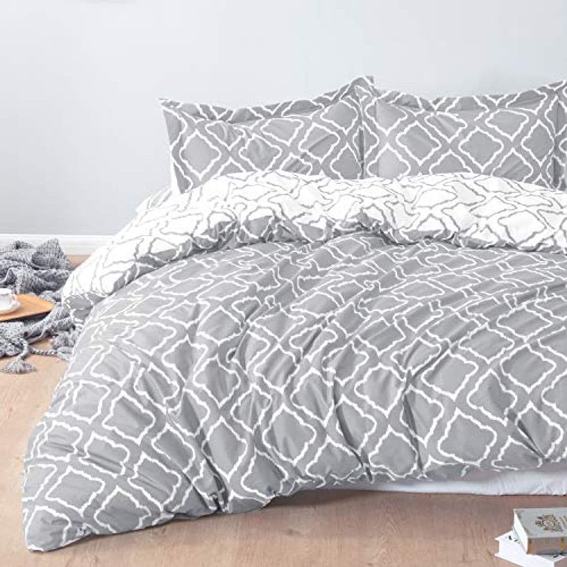 Producto Bedsure Funda nordica Cama 150/135cm Gris