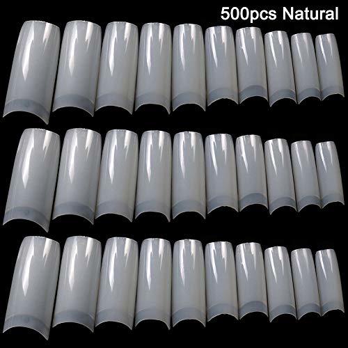 Belleza symboat 100/500Pcs Nails Demi francés falso acrílico Nail Art Consejos Gel UV