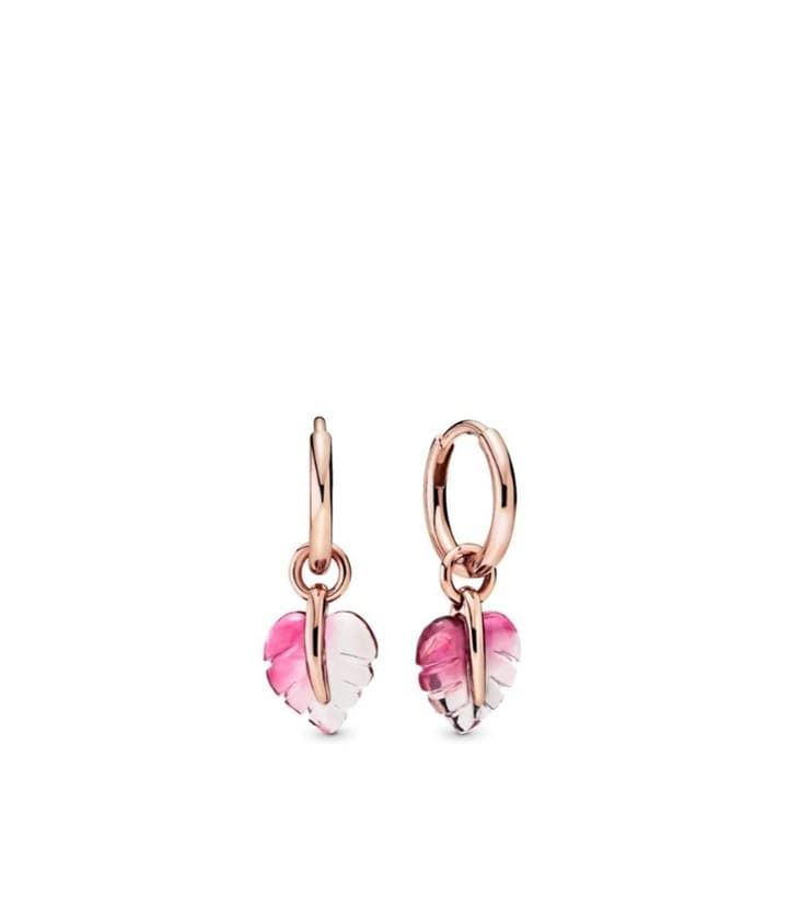 Product Argolas pink murano glass leaf Pandora