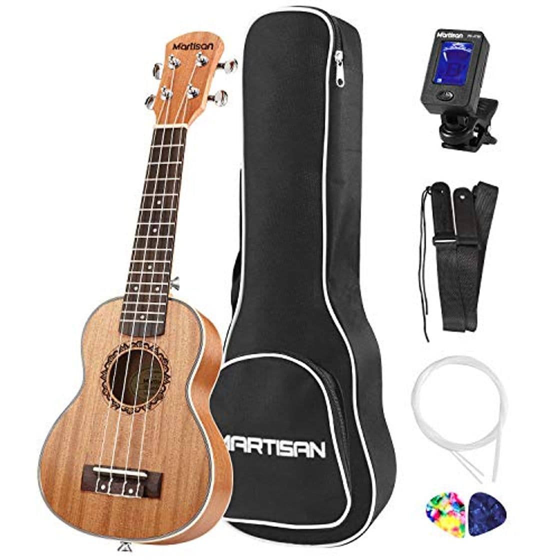 Producto MARTISAN 21in Ukelele soprano Hawaiano Ukulele Aquila Cuerdas Incluye