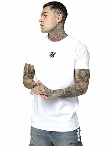 Moda Camiseta Blanca Logo Siksilk Algodon Hombre