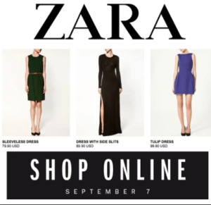 Fashion Zara on-line 