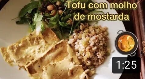 Moda Tofu com Molho de Mostarda (Vegan)