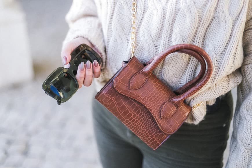 Fashion Asos Micro Bag in croc brown 