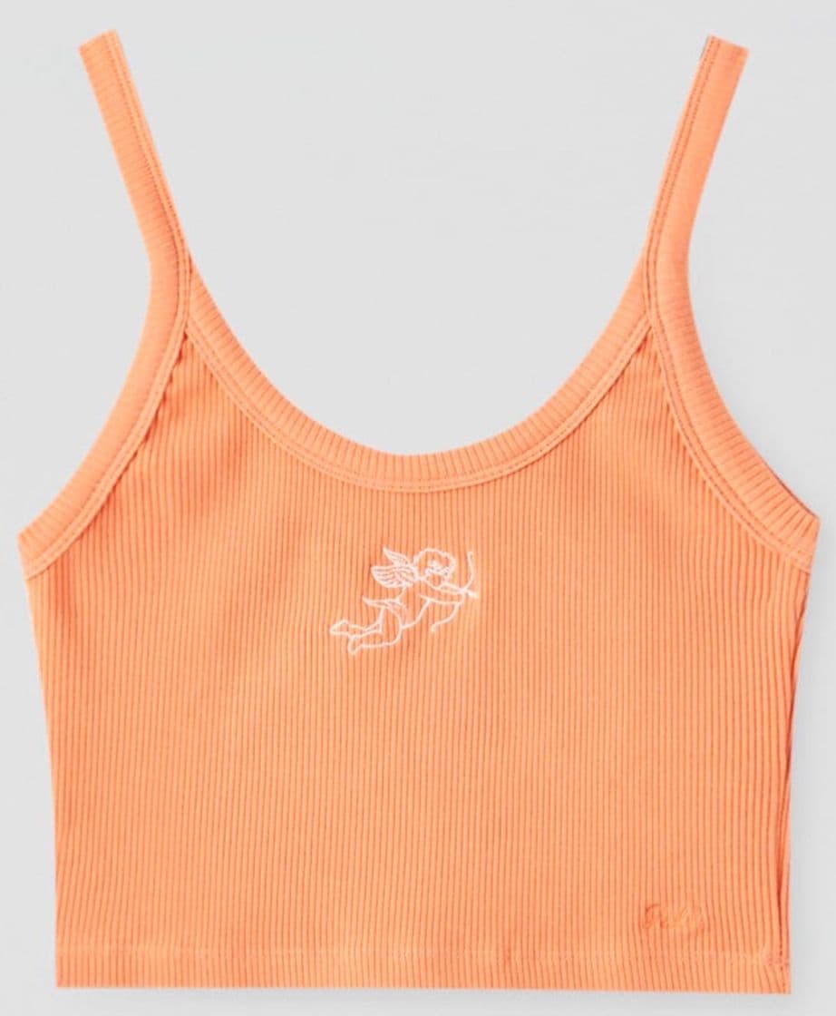 Moda Top bordado alas naranja Pull&bear