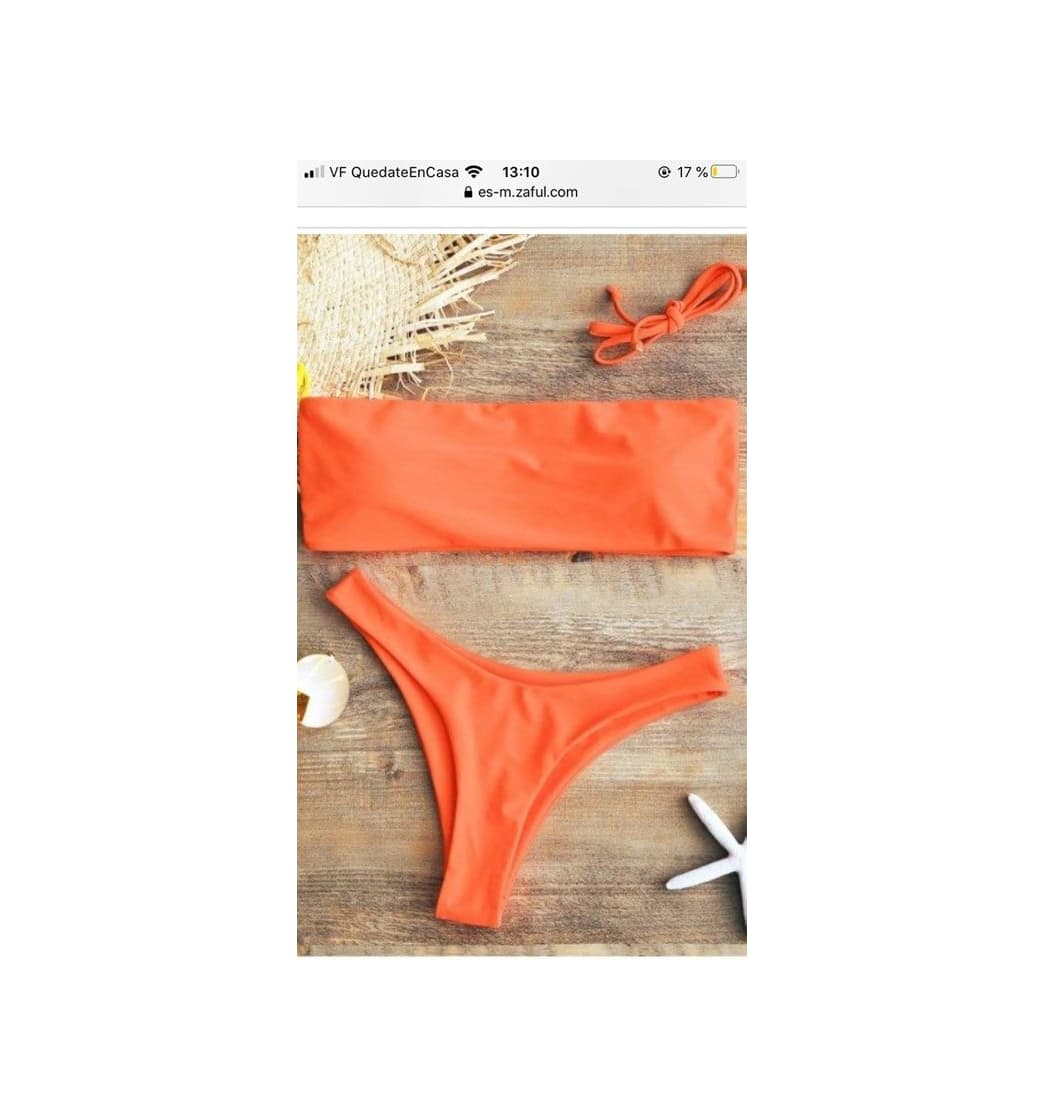 Product [52% OFF] [POPULAR] 2020 Bikini Bandeau Acolchado En Naranja