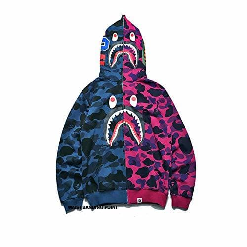 Fashion yur67 Bape Color Matching Thin Section Printing Thin Section Couple Zipper Hooded