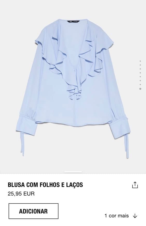 Fashion Blusa com folhos