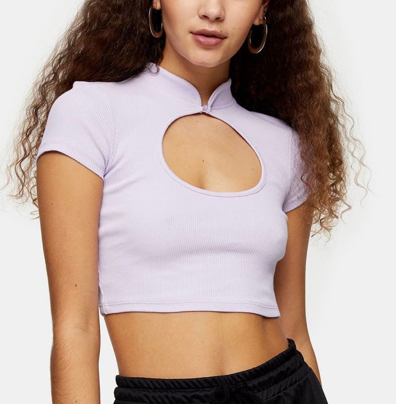 Product Lilac cut out crop top 