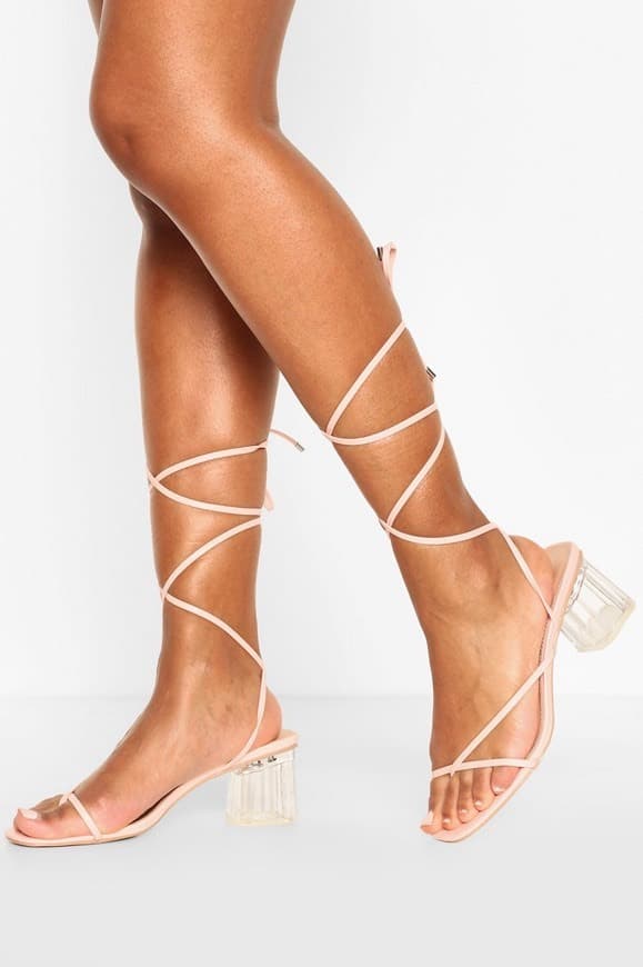 Producto Strappy Clear Low Block Heels