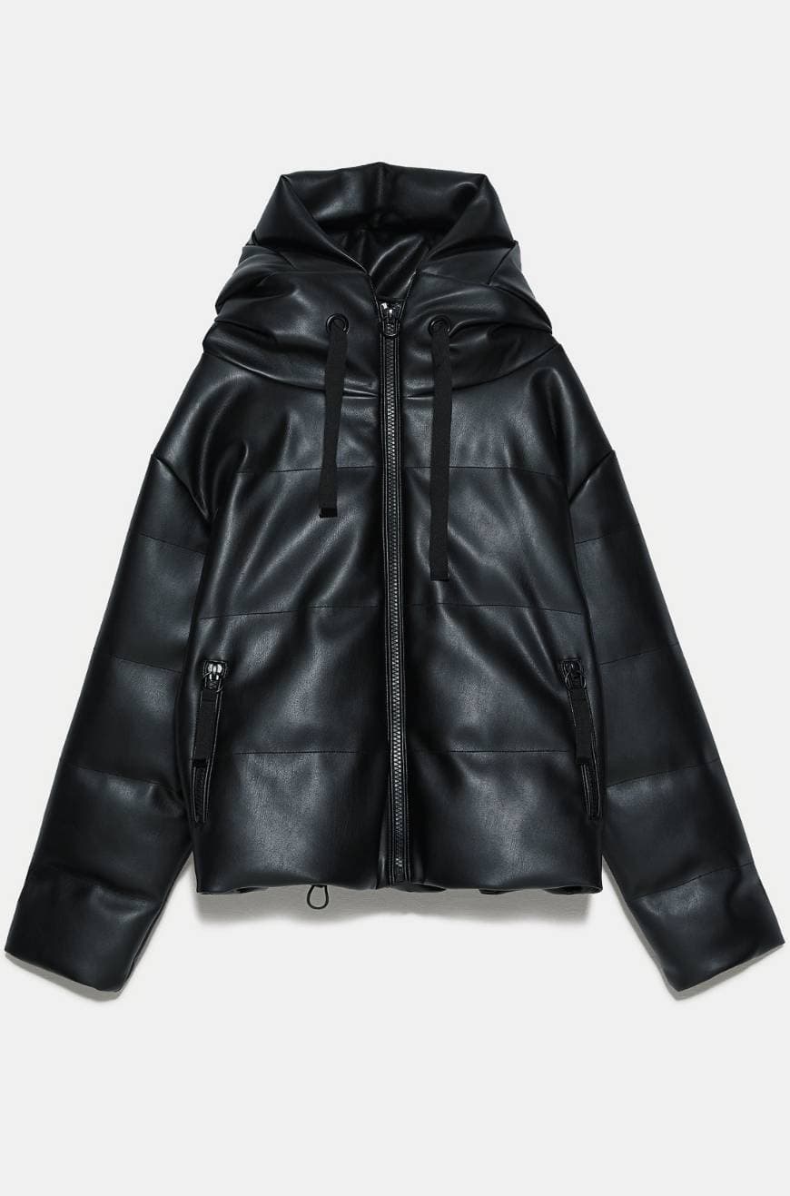 Product Zara Faux Leather Puffer Jacket Style 