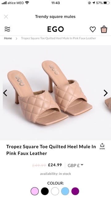 Fashion Trendy square mules