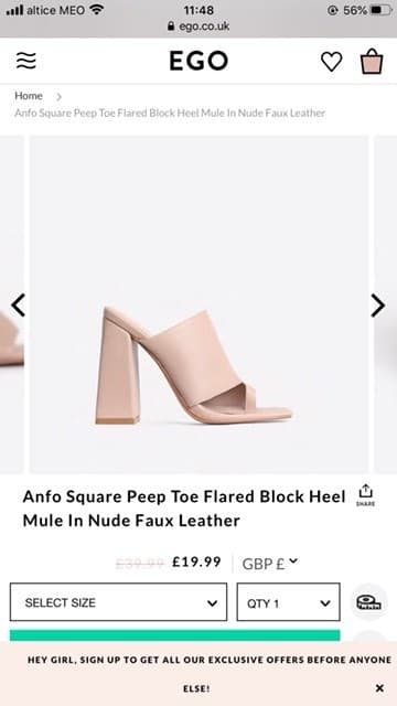 Product Square peep toe 