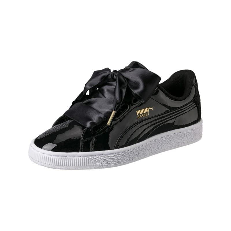 Fashion Puma basket heart patent - black