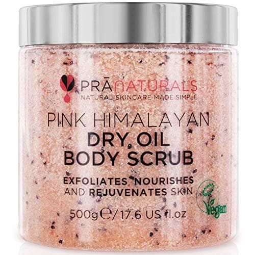 Belleza Exfoliante corporal PraNaturals de Sal rosada del Himalaya 500g