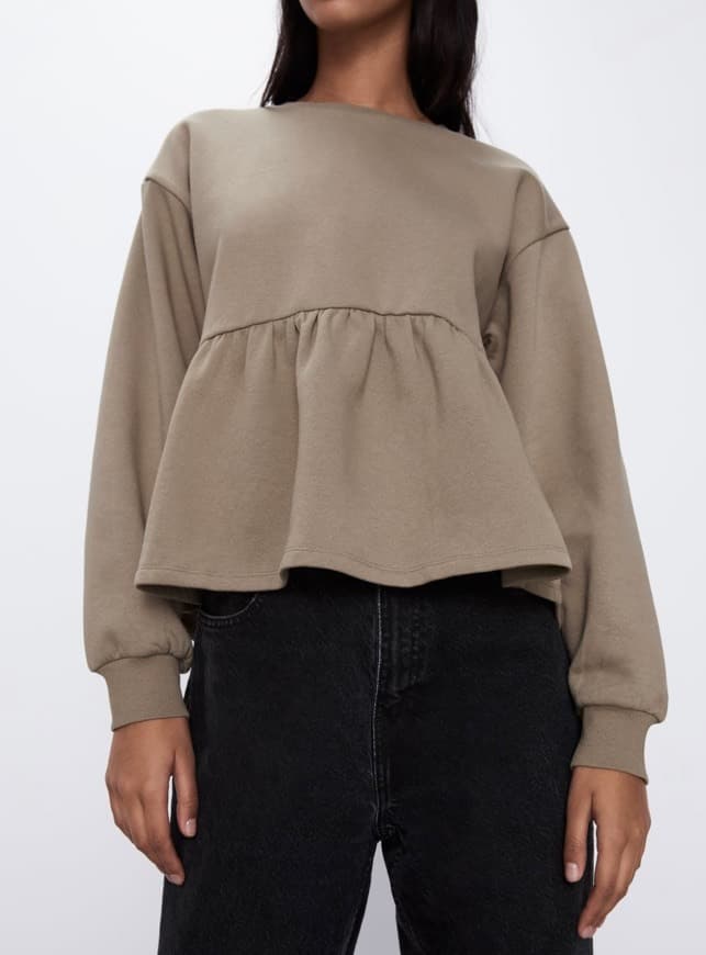 Product Sweatshirt com peplum ZARA 