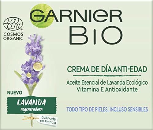 Beauty Garnier BIO Crema Anti Edad Regeneradora Aceite Esencial Lavanda y Argán Ecológicos