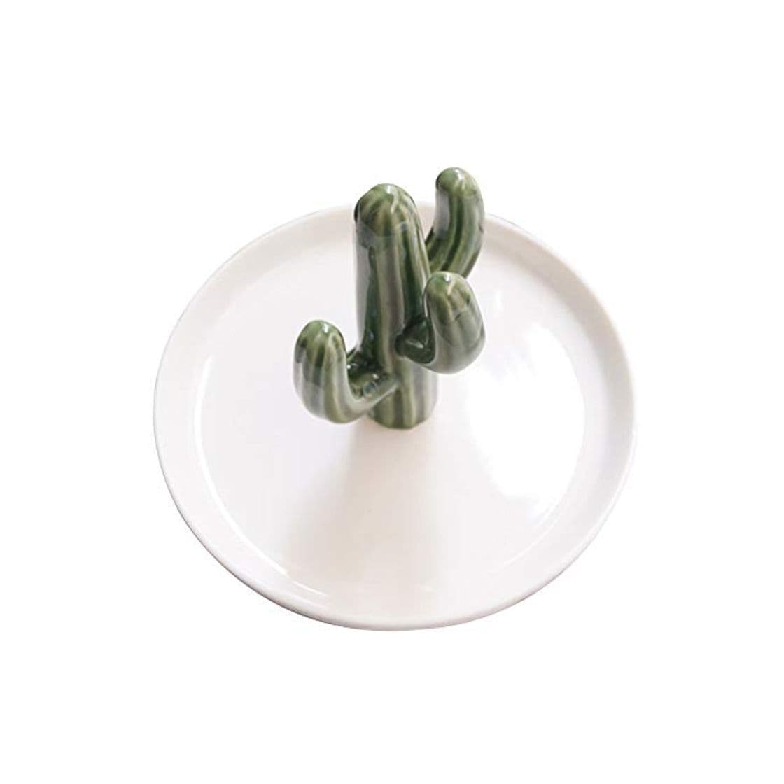 Fashion Cactus Ring Holder Nordic Ceramic Stand Plant Home Baratija Collar Bandejas Almacenamiento