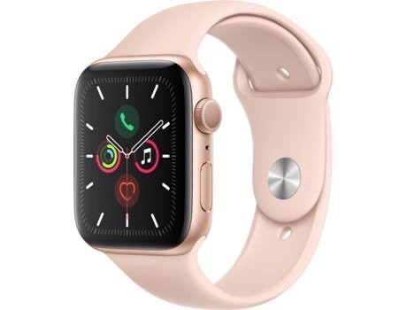 Moda APPLE Watch Series 5 GPS 44 mm Alumínio dourado, rosa