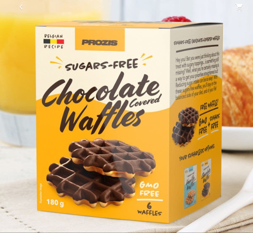 Producto Waffles com Chocolate sem Açúcares 