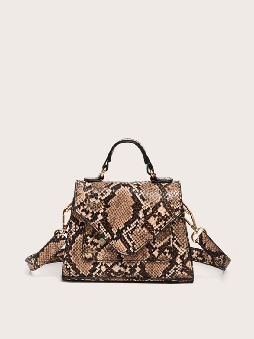 Product Snakeskin Print Satchel Bag 