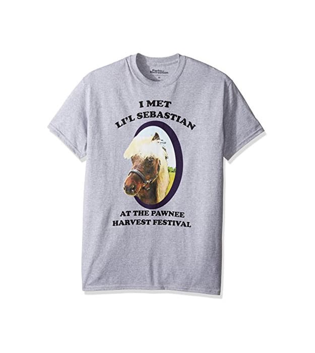 Moda HXHSA Parks and Recreation Lil Sebastian Adult Heather Gray T-Shirt