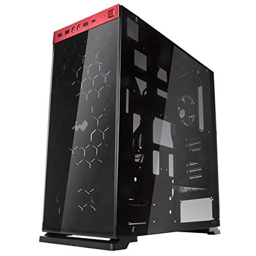 Place In Win 805C Midi-Tower Negro, Rojo - Caja de Ordenador