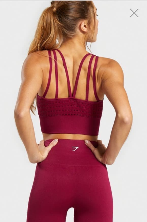 Producto Gymshark ENERGY+ SEAMLESS CROP TOP in Beet