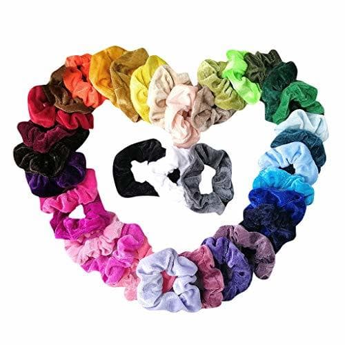 Moda Dorical 46 Colores Velvet Elástico Hair Scrunchies Lazos Elásticos Banda Pelo Stretchy