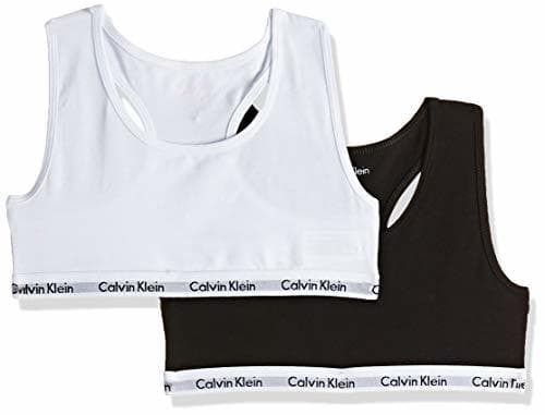 Fashion Calvin Klein 2pk Bralette, Bralette para Niñas, Multicolor