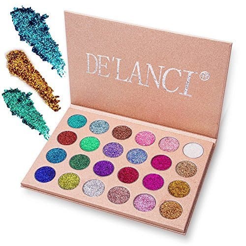 Place DE'LANCI Glitter Polvo Paleta de Maquillaje Profesional – Eyeshadow Paleta de Larga