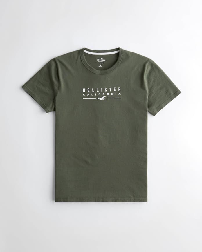 Moda T-Shirt Holister Verde-Tropa