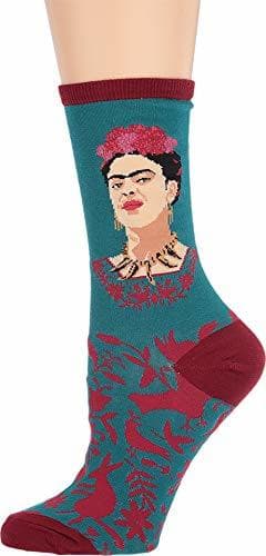 Moda Socksmith Calcetines de mujer sin miedo Frida Kahlo azul o rojo