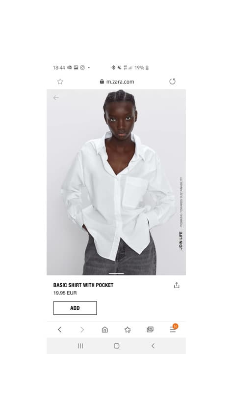 Product Zara White basic shirt