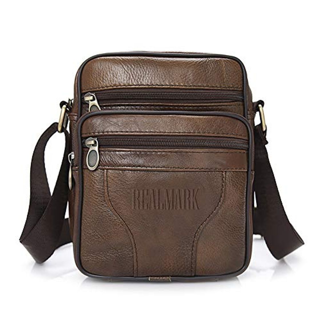 Producto Realmark Bolso Bandolera de Piel auténtica para Hombre