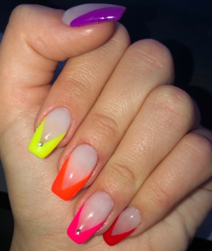 Fashion Unhas MultiColor 💜💛🧡💗❤️