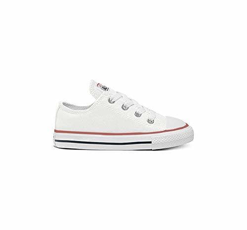 Moda Converse Chuck Taylor All Star, Zapatillas de Lona Infantil, Blanco, 33 EU