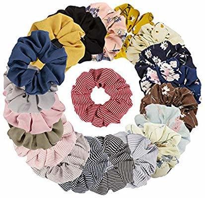 Beauty Sinwind 20pcs Scrunchies Gasa elástico pelo bandas Lazos para el cabello Gasa