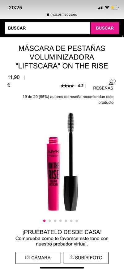 Moda Máscara de pestañas “on the rise” nyx