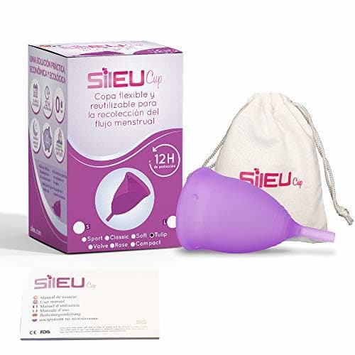 Belleza Copa Menstrual Sileu Cup Tulip - Alternativa ecológica y natural a tampones