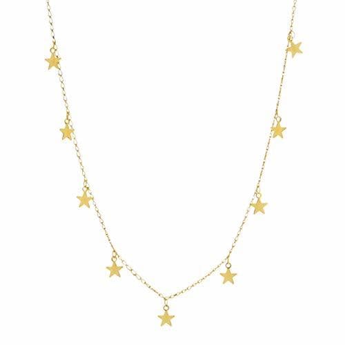 Moda joyliveCY Moda Simple Estrella de Cinco Puntas Collar Colgante Belleza Colgante pequeño