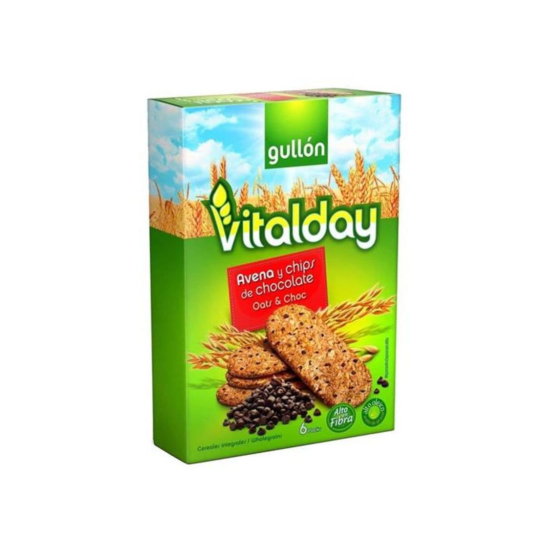 Producto Bolachas Vitalday Aveia e Chips de Chocolate Gullón vegan 