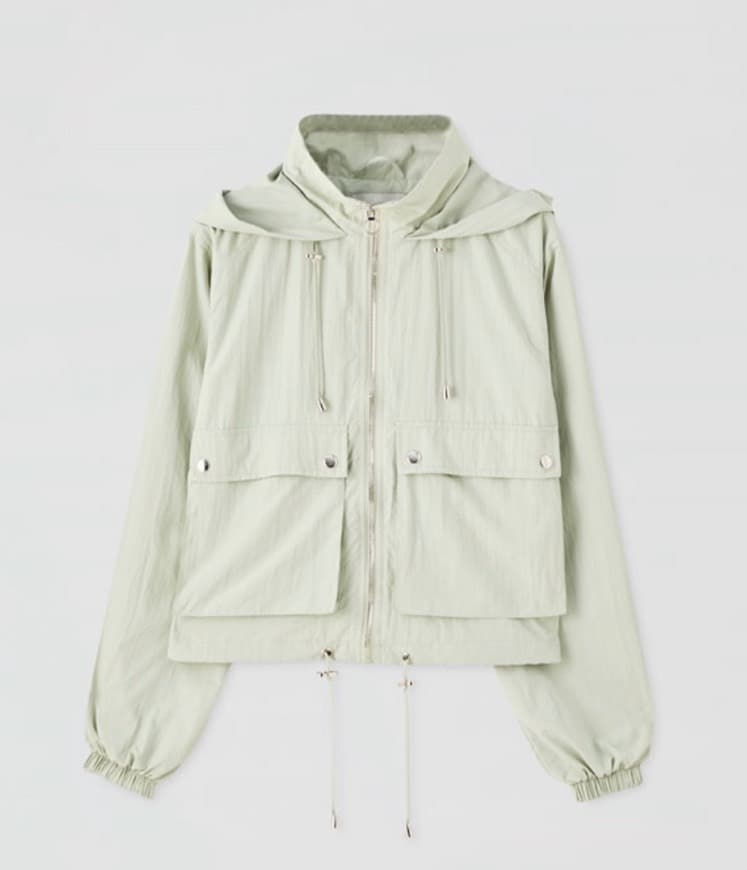 Product Blusão de nylon caqui PULL&BEAR 