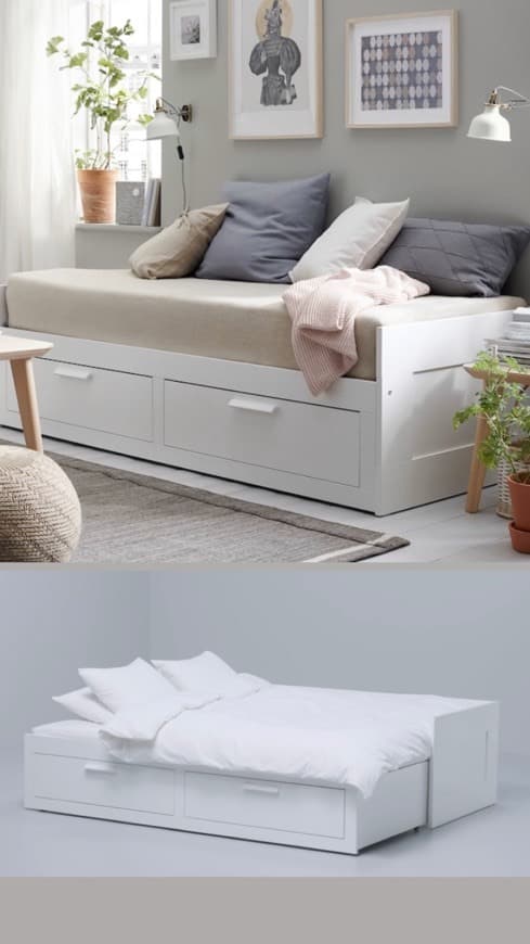 Product Cama individual ou dupla com 2 gavetas IKEA