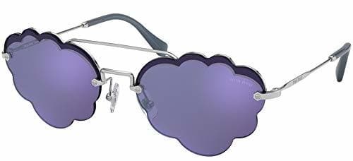 Fashion Miu Miu Gafas de Sol CLOUD SMU 57U SILVER/VIOLET 58/18/140 mujer