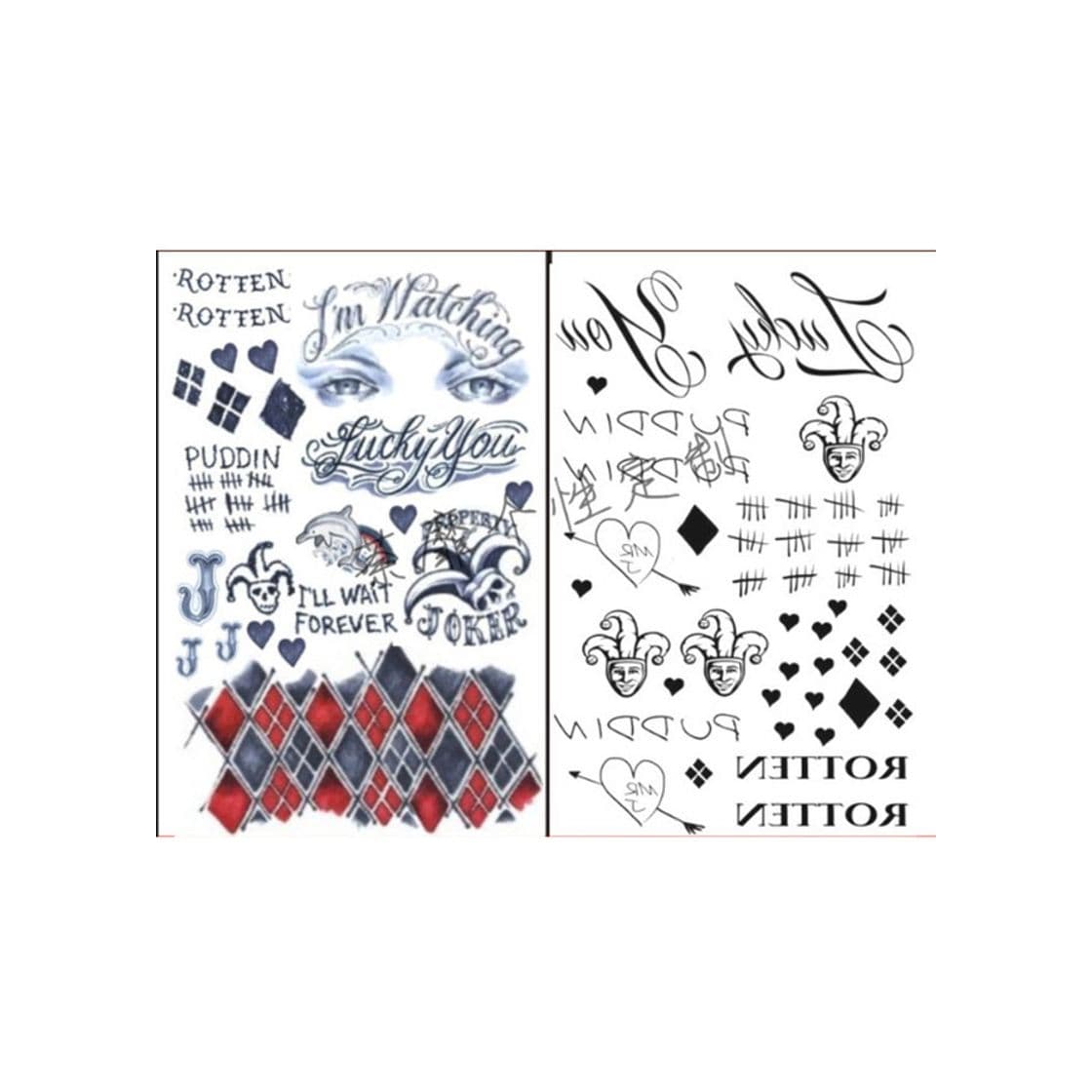 Fashion Suicide Squad Harley Quinn Tattoo Stickers Cosplay Props