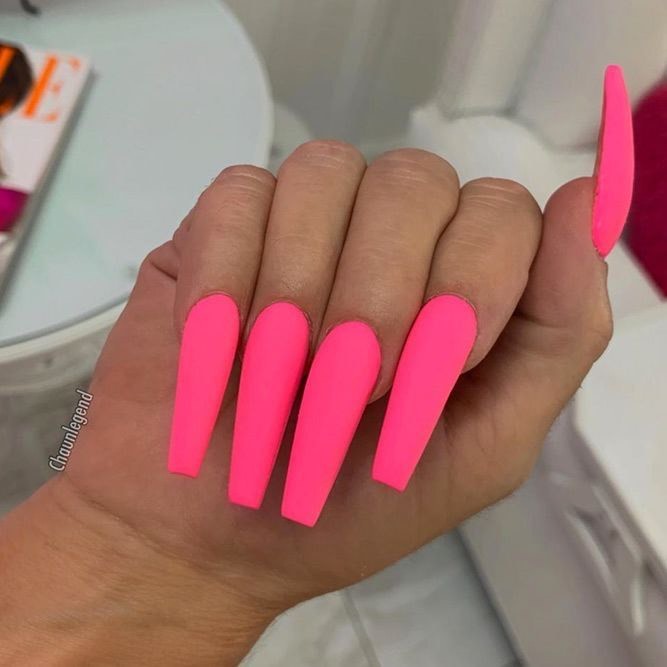 Moda Coffin Acrylic pink neon 