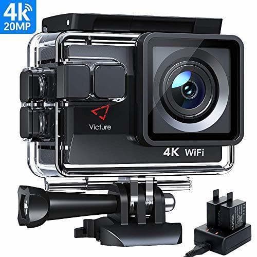 Electronic Victure AC800 Cámara Deportiva WiFi 4k Ultra HD 20MP Action Camera Acuatica