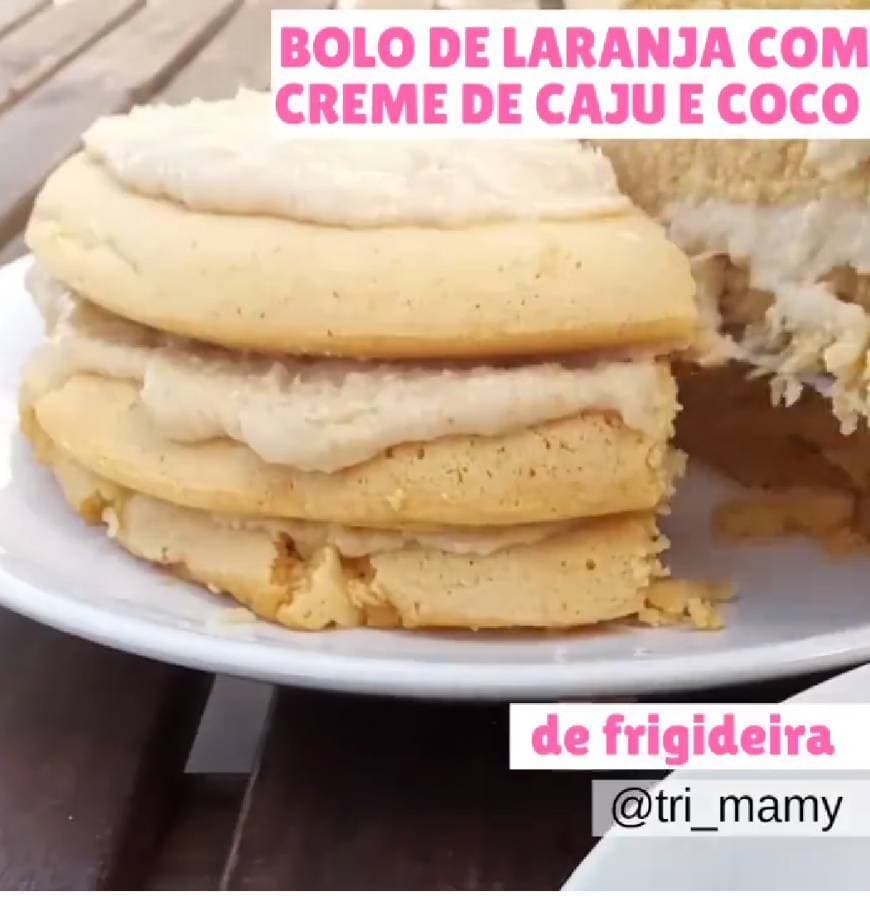 Fashion Bolo de laranja com creme de caju